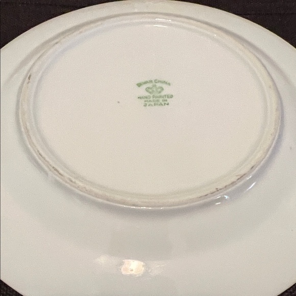 # 0863+ Hand Printed Made In Japan Vibrant Floral Yellow Plate - Picture 3 of 5